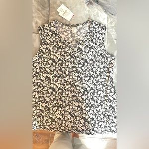 Ladies flowered sleeveless Top